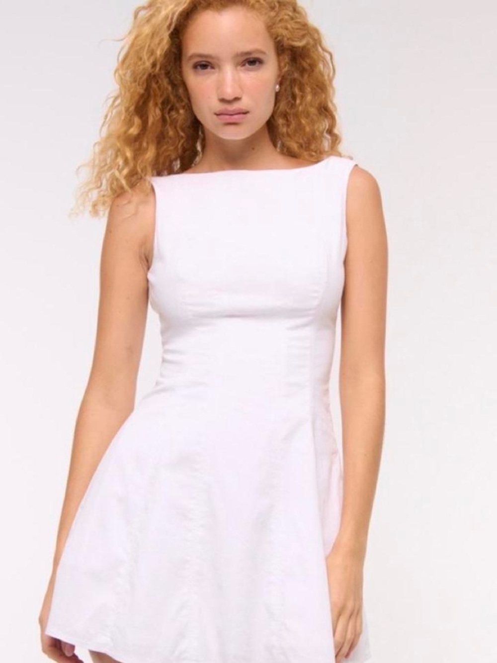 Abercrombie & Fitch White Stretch Mila Mini Dress